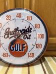 Gulf Vintage Thermometer Sign for Garage Decor