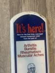 Large Vintage Icy Hot Metal Thermometer Sign