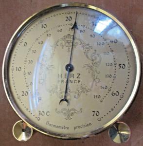 Vintage Herz France Desktop Analog Thermometer