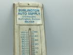 MOOG Burlington Auto Supply Vintage Metal Thermometer