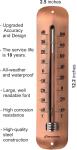 Large Vintage Steel Indoor/Outdoor Thermometer with Big Numbers