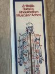 Large Vintage Icy Hot Metal Thermometer Sign