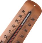 Large Vintage Steel Indoor/Outdoor Thermometer with Big Numbers