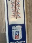 Large Vintage Icy Hot Metal Thermometer Sign