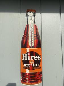 Vintage Hires Root Beer Die Cut Thermometer Sign