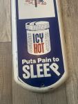 Large Vintage Icy Hot Metal Thermometer Sign