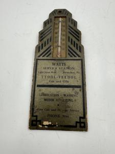 1930s Tydol Veedol Vintage Advertising Thermometer
