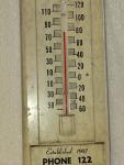 Rare Vintage Peoples Bank Wall Thermometer, 1907