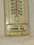 Rare Vintage Peoples Bank Wall Thermometer, 1907