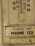 Rare Vintage Peoples Bank Wall Thermometer, 1907