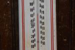 Thompson Tomahawk Hybrid Vintage Metal Thermometer Sign