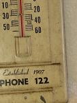 Rare Vintage Peoples Bank Wall Thermometer, 1907