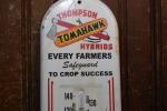Thompson Tomahawk Hybrid Vintage Metal Thermometer Sign