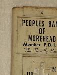 Rare Vintage Peoples Bank Wall Thermometer, 1907