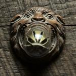 Antique Funeral Home Beast Face Thermometer