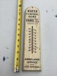 Mayer Funeral Home Wooden Chickens Thermometer, Addison NY