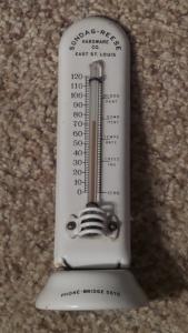 1920s Hardware Store Advertising Desk Thermometer