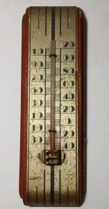 1930s Art Deco Vintage Advertising Thermometer Ohio