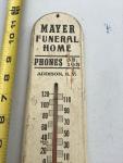 Mayer Funeral Home Wooden Chickens Thermometer, Addison NY