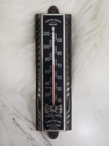 Vintage Johnson Service Cast Iron Thermometer