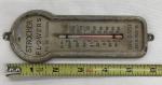 Strocher Flowers Antique Metal Thermometer