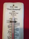 Lexington NC Rest Assured Antique Thermometer Sign