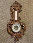 1800s Carved French Victorian Wall Thermometer