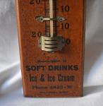 Vintage O.D. Boster’s Ice Cream Wood Thermometer