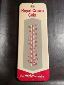 Royal Crown Cola Vintage Metal Wall Thermometer