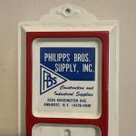 Philips Bros. Vintage Metal Wall Thermometer