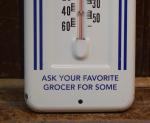 Vintage 1950s Blue Bird Potato Chips Thermometer Sign