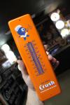 1950s Orange Crush Soda Metal Thermometer Sign