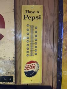 1965 Embossed Have a Pepsi Thermometer 7x27