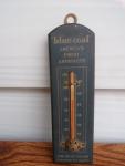 Vintage Blue Coal Anthracite Wall Thermometer