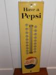 Pepsi Embossed Vintage Advertising Thermometer