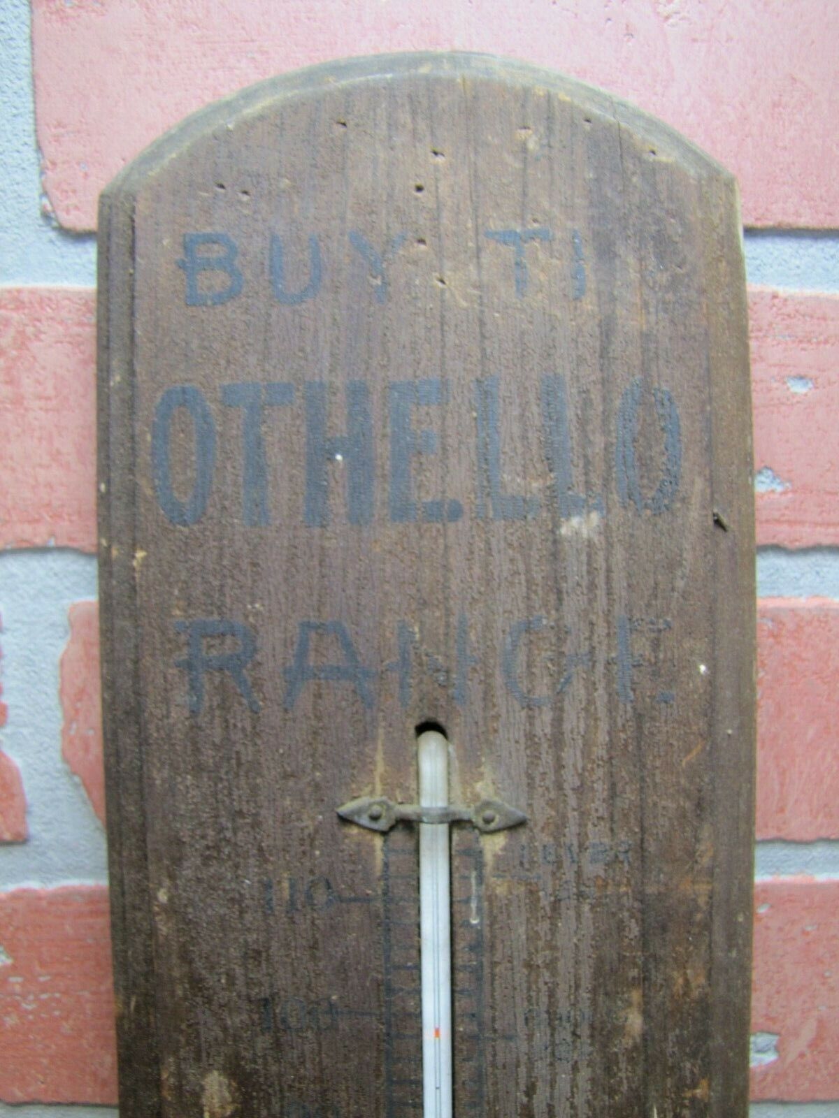 Antique Othello Range Heusingeer Military Plaza Thermometer
