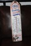 1950s Dawson's Beer Painted Metal Thermometer Sign