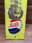 Vintage Pepsi Please Metal Thermometer Sign