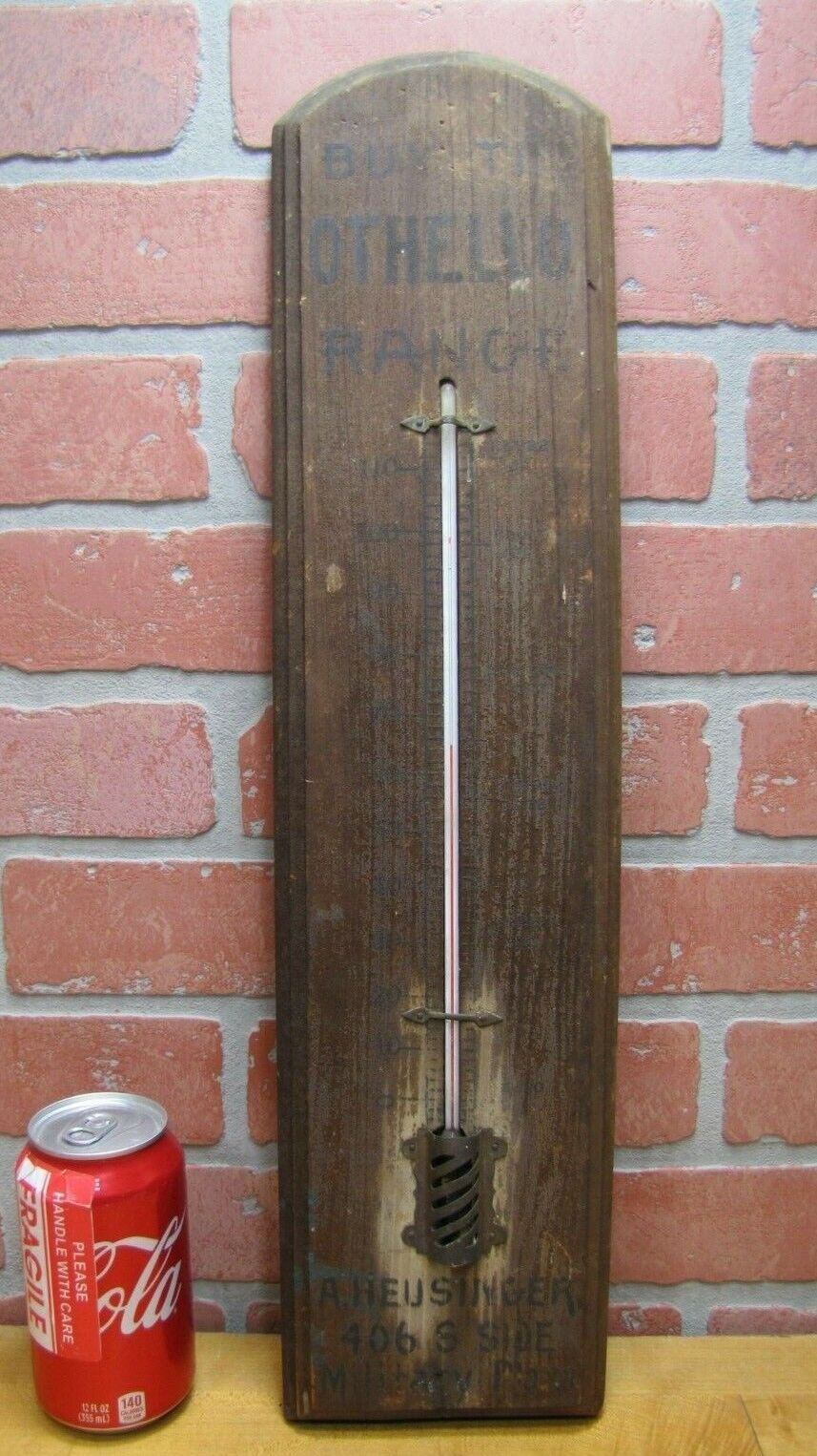 Antique Othello Range Heusingeer Military Plaza Thermometer