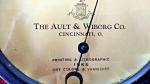 Antique Ault & Wiborg 7" Round Thermometer