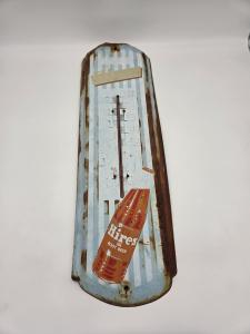 1960s Hires Root Beer Metal Thermometer