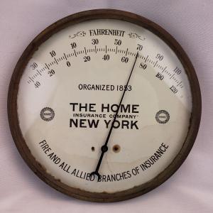 Vintage Round Advertising Thermometer from Early 1900s