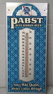 Pabst Blue Ribbon Beer Vintage Thermometer Sign