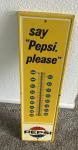 1963 Pepsi Cola Tin Wall Thermometer