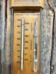 Antique MAINE FARMER Wooden Advertising Thermometer
