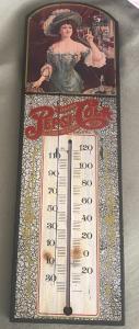 1973 Vintage Pepsi Cola Wood Thermometer Sign
