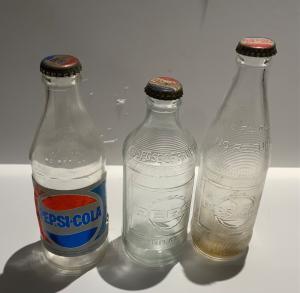 Vintage Pepsi-Cola Bottle Thermometer Clock 60s-70s