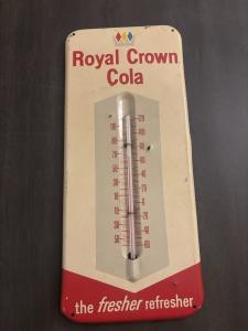 Royal Crown Cola Vintage Metal Thermometer Sign