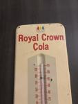 Royal Crown Cola Vintage Metal Thermometer Sign