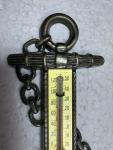 Vintage Metal Anchor Thermometer with Coin